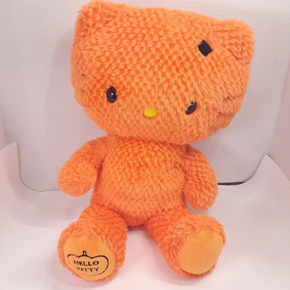 Hello Kitty Halloween plush Orange Build a Bear pumpkin paw 2011 Sanrio BAB